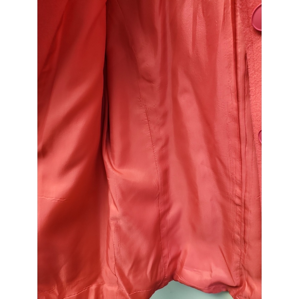 Vintage NEIMAN MARCUS Jacket Coat 100% Wool Size M Pink Lined Pocket USA - Picture 4 of 8